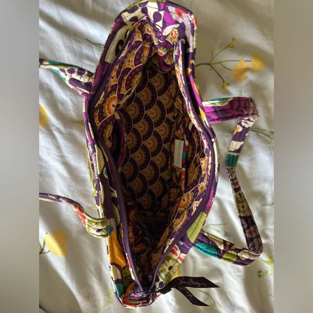 Vera Bradley Quilted Shoulder Bag in Purple Floral Multi-Color - Picture 2 of 6